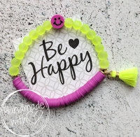 Armband SMILE neon S/M