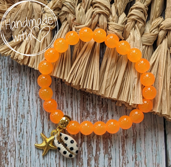 Glasperlen Armband PRETTY orange