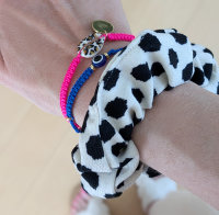 Scrunchie DOTS weiß schwarz