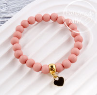 Acryl Perlenarmband LOVING HEART rose