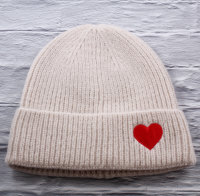 Ladies Beanie Mütze LOVE U natural