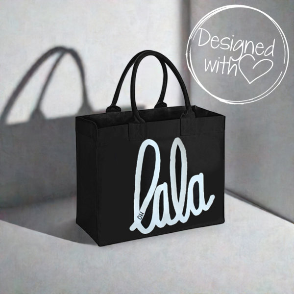 Resort-Bag OH LALA aus Canvas schwarz