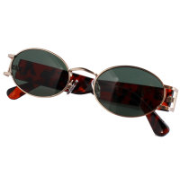 Ovale Damensonnenbrille mit Metallrahmen  havanna mit...