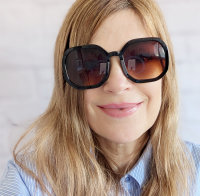 Damen Oversize Sonnenbrille braun