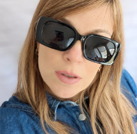 Markante Damen Sonnenbrille in eckiger Form schwarz