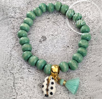 Holzperlen Armband LULU grün